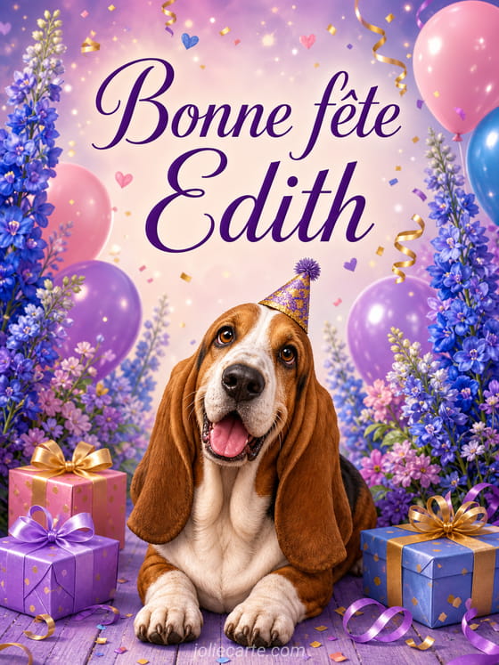 Carte bonne fête Edith