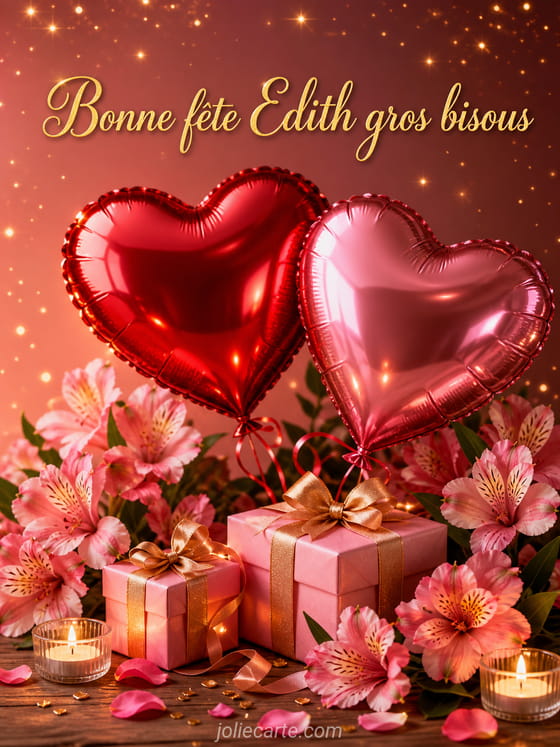 Carte bonne fête Edith
