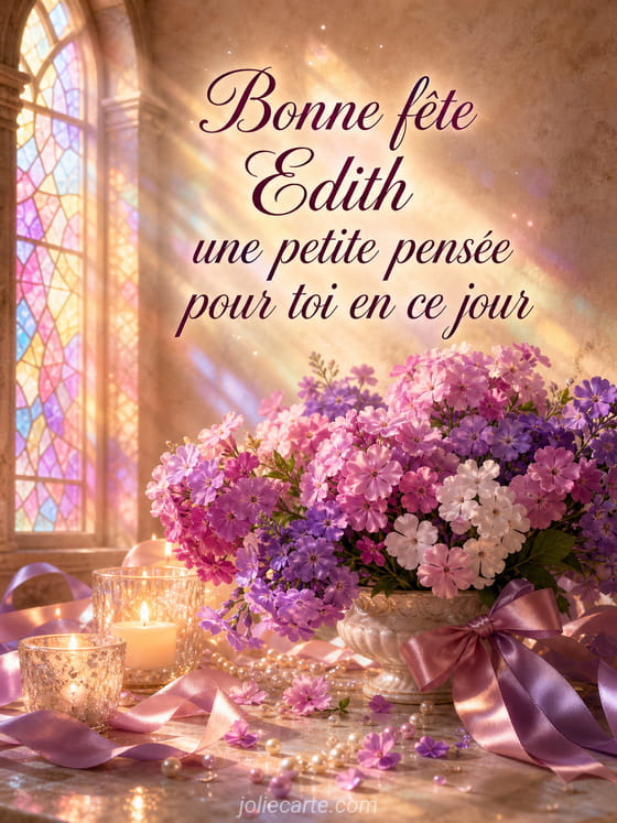 Carte bonne fête Edith