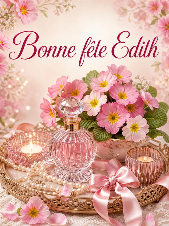 Carte bonne fête Edith