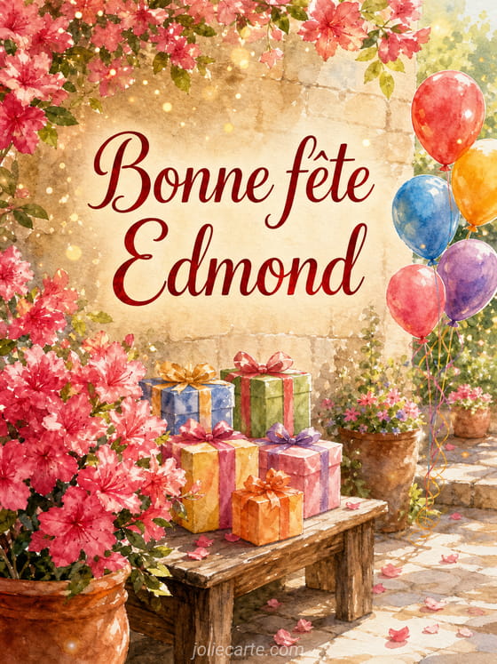 Carte bonne fête Edmond