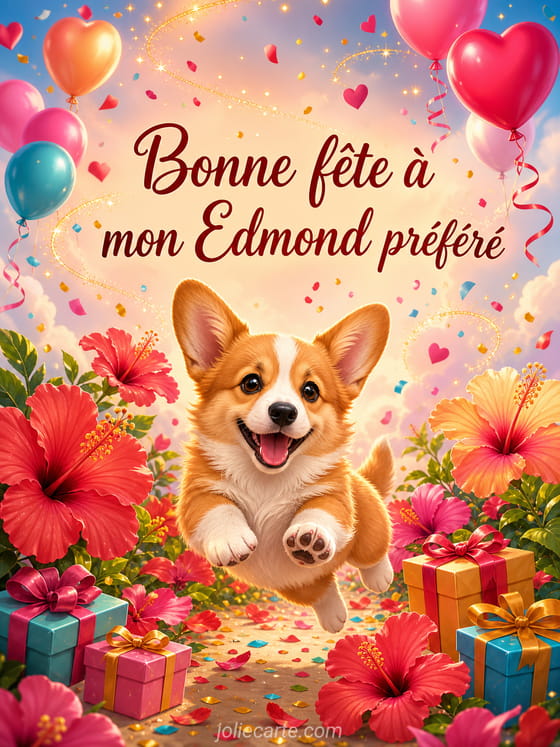 Carte bonne fête Edmond