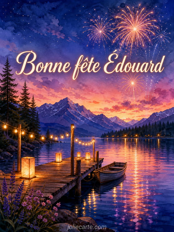 Carte bonne fĂȘte Ădouard