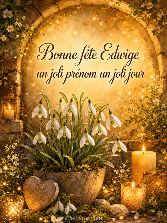 Carte bonne fĂȘte Edwige