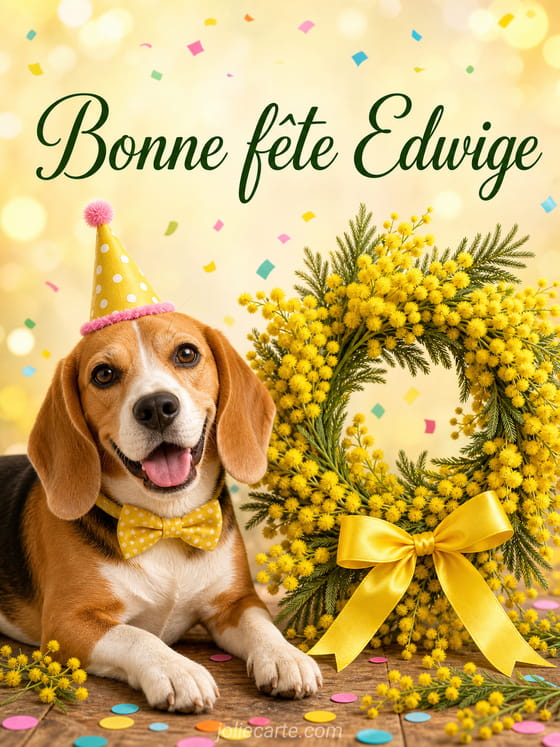 Carte bonne fĂȘte Edwige
