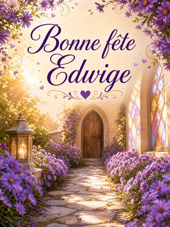 Carte bonne fĂȘte Edwige