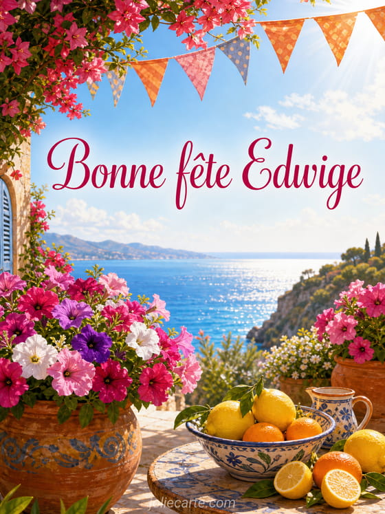 Carte bonne fĂȘte Edwige