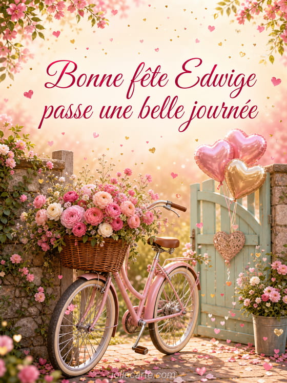 Carte bonne fĂȘte Edwige