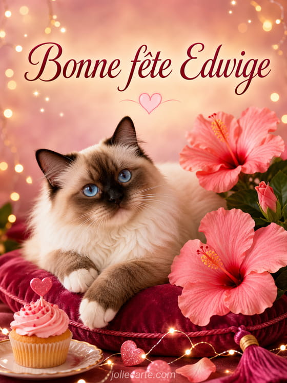 Carte bonne fĂȘte Edwige