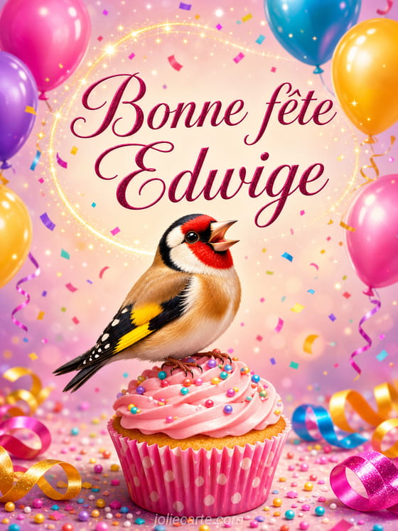 Carte bonne fĂȘte Edwige