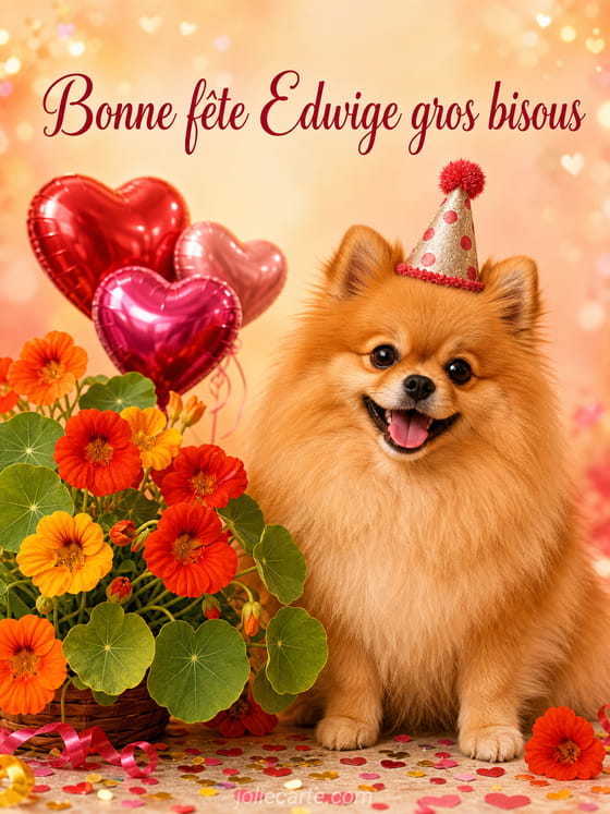Carte bonne fĂȘte Edwige
