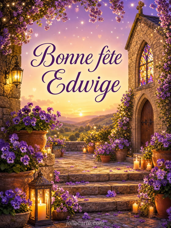 Carte bonne fĂȘte Edwige