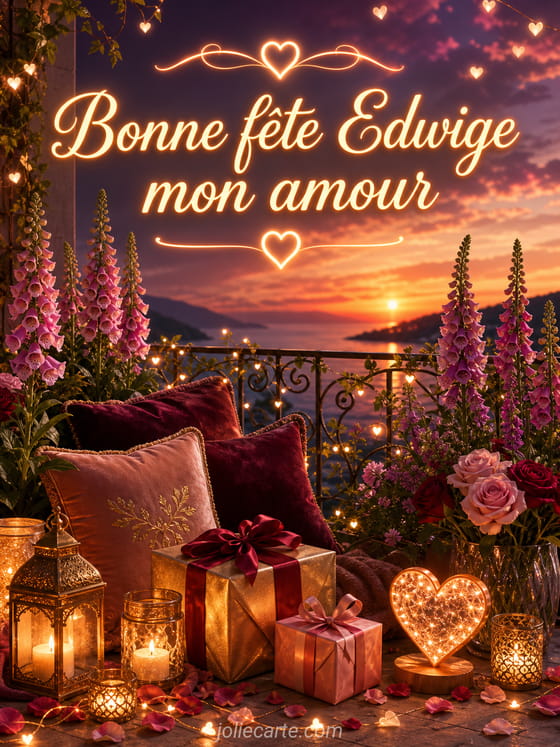 Carte bonne fĂȘte Edwige