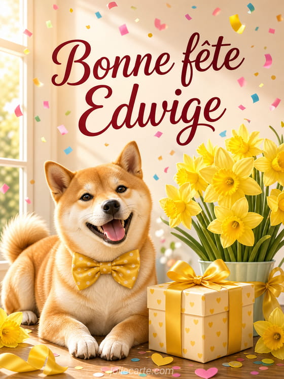 Carte bonne fĂȘte Edwige