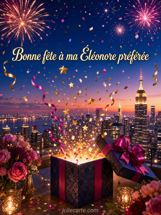 Carte bonne fête Éléonore