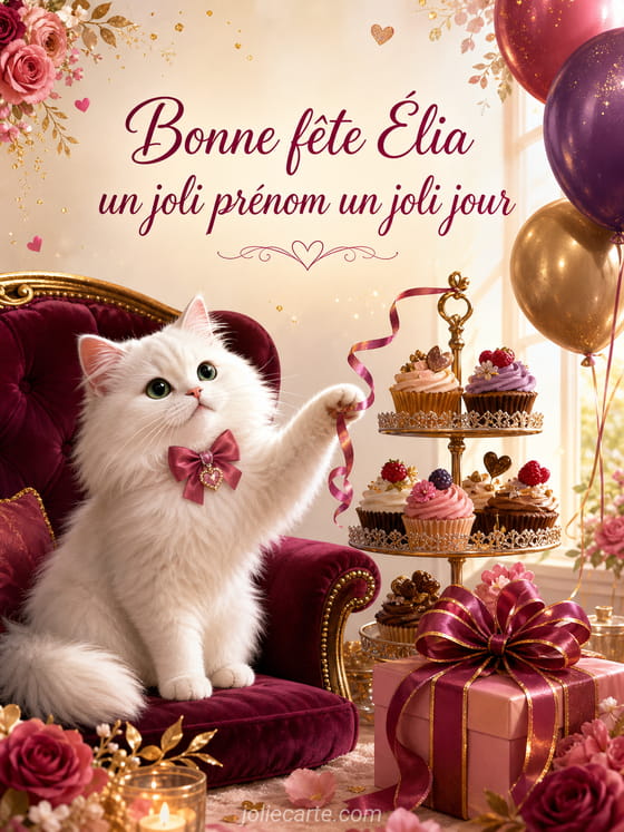 Carte bonne fête Élia