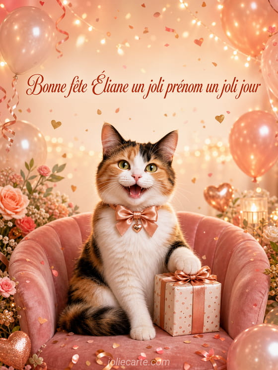 Carte bonne fête Éliane