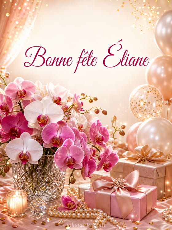 Carte bonne fête Éliane