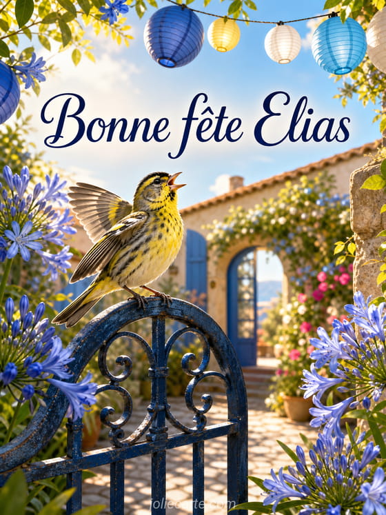 Carte bonne fĂȘte Elias