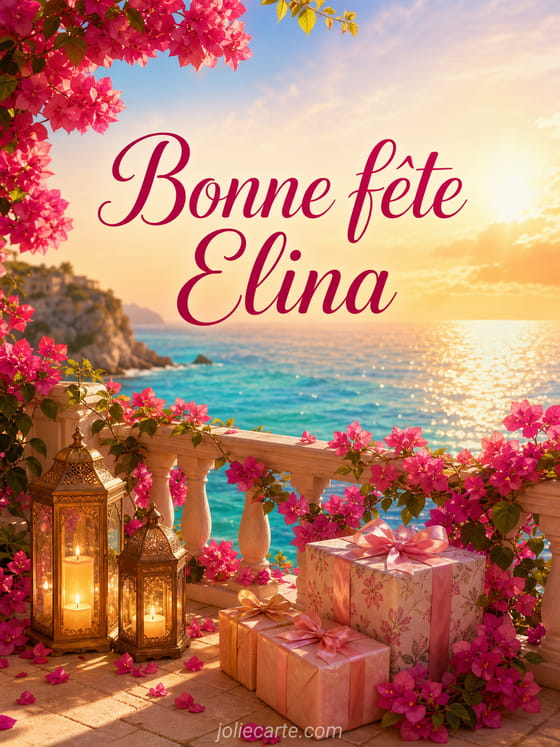 Carte bonne fĂȘte Elina