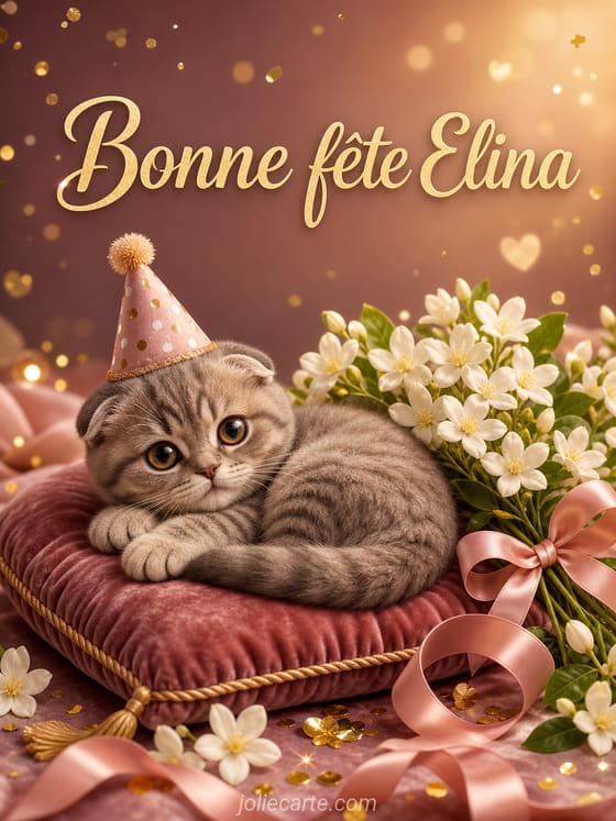 Carte bonne fĂȘte Elina