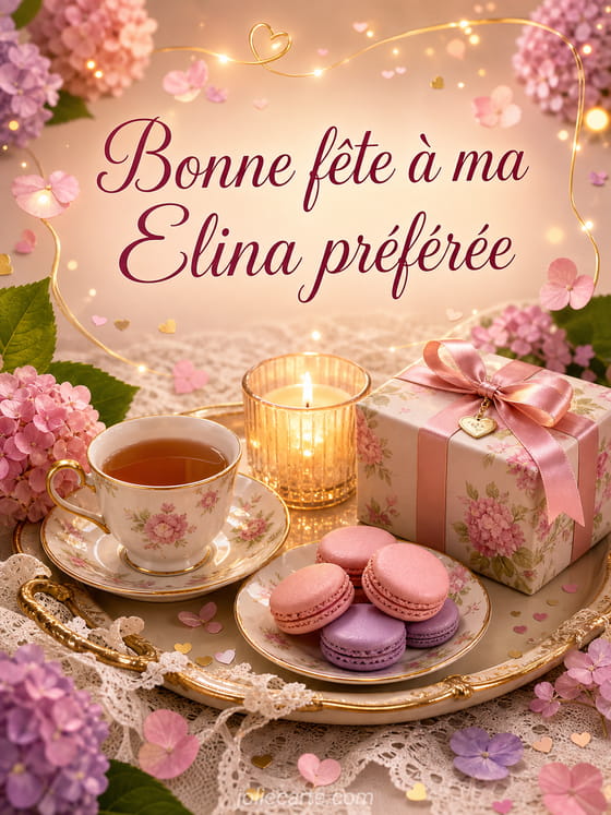 Carte bonne fĂȘte Elina