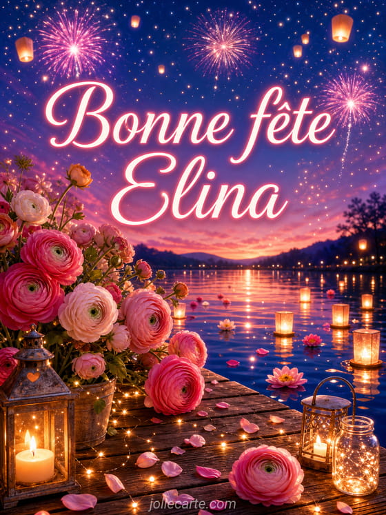 Carte bonne fĂȘte Elina