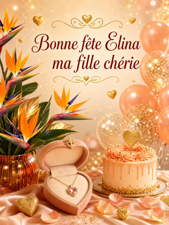 Carte bonne fĂȘte Elina