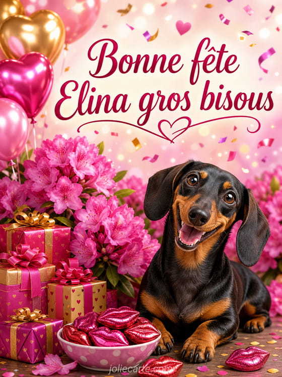 Carte bonne fĂȘte Elina