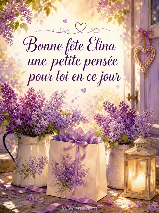 Carte bonne fĂȘte Elina