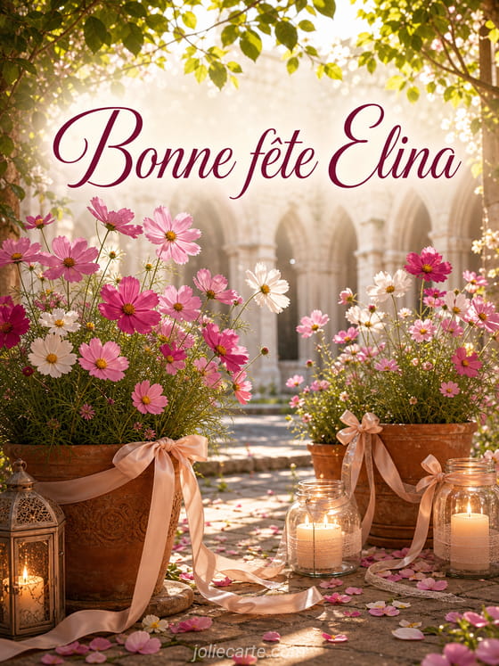 Carte bonne fĂȘte Elina