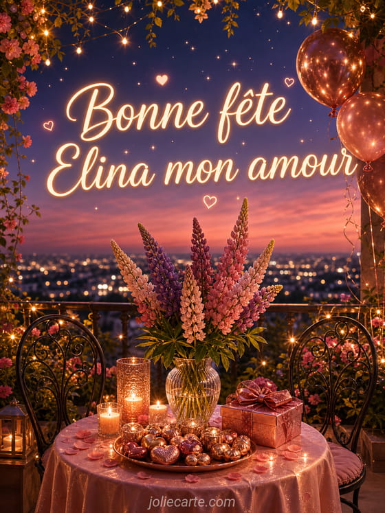 Carte bonne fĂȘte Elina