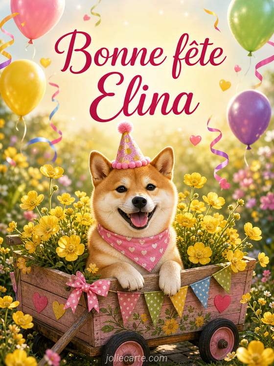 Carte bonne fĂȘte Elina