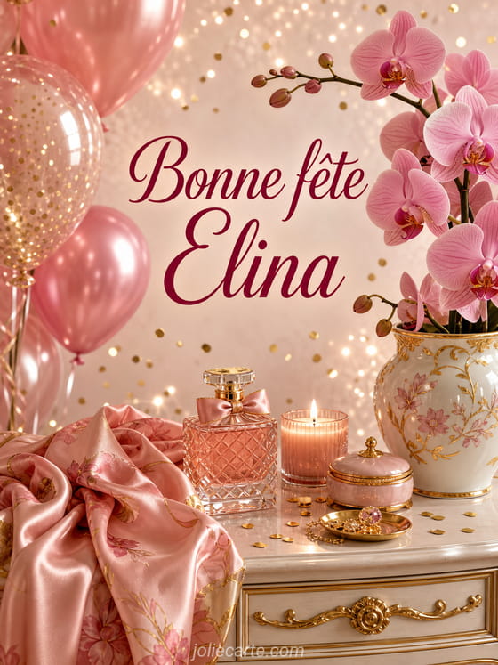 Carte bonne fĂȘte Elina