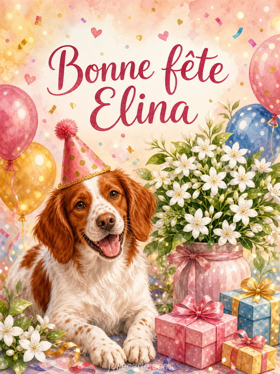 Carte bonne fĂȘte Elina