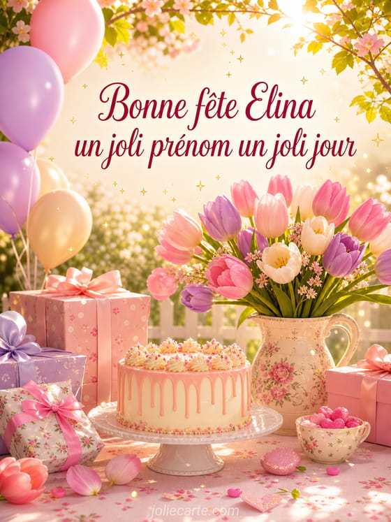 Carte bonne fĂȘte Elina