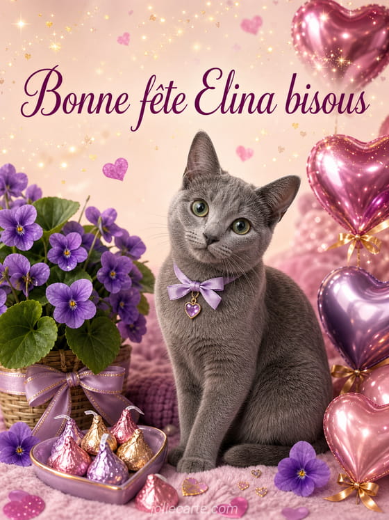 Carte bonne fĂȘte Elina
