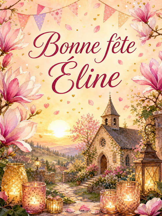 Carte bonne fête Éline