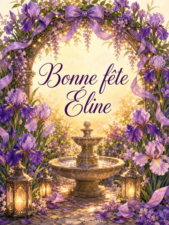 Carte bonne fête Éline