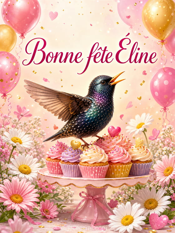 Carte bonne fête Éline