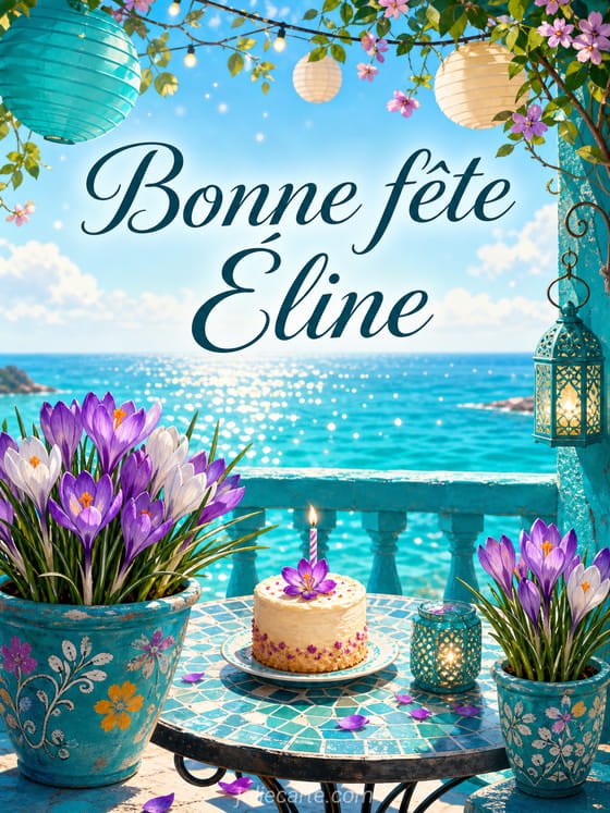 Carte bonne fête Éline