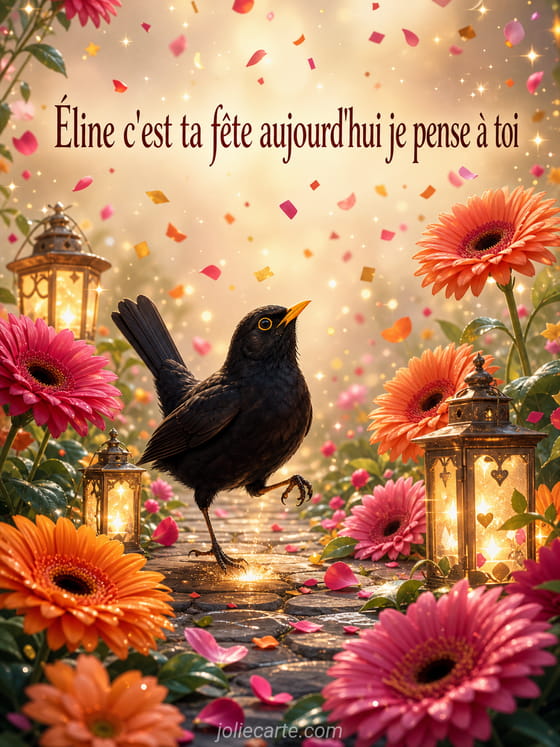 Carte bonne fête Éline