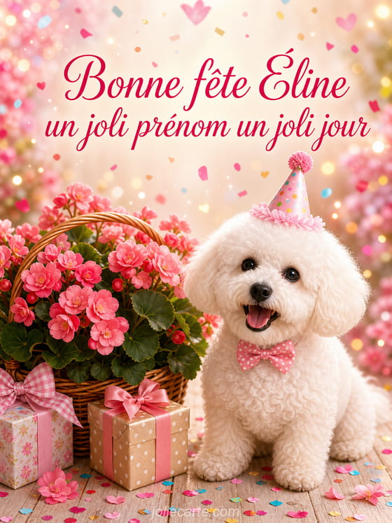 Carte bonne fête Éline