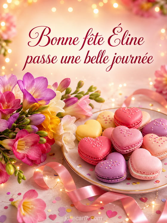 Carte bonne fête Éline