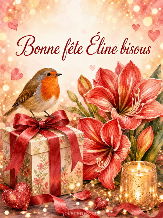 Carte bonne fête Éline