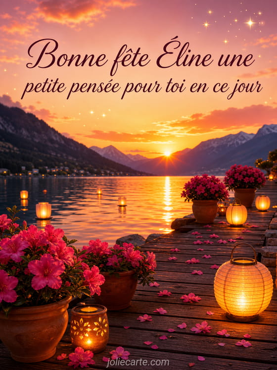 Carte bonne fête Éline