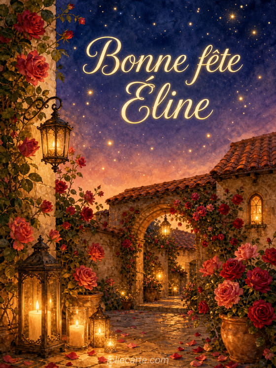 Carte bonne fête Éline