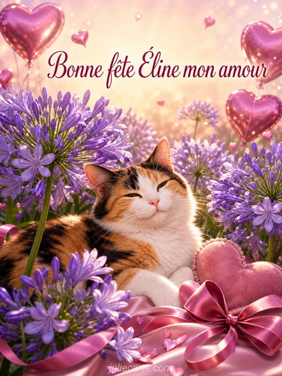 Carte bonne fête Éline