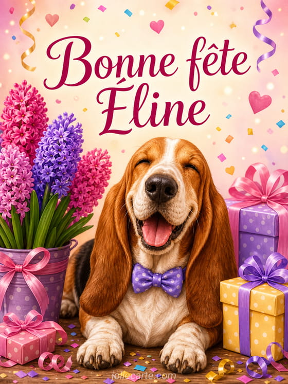 Carte bonne fête Éline