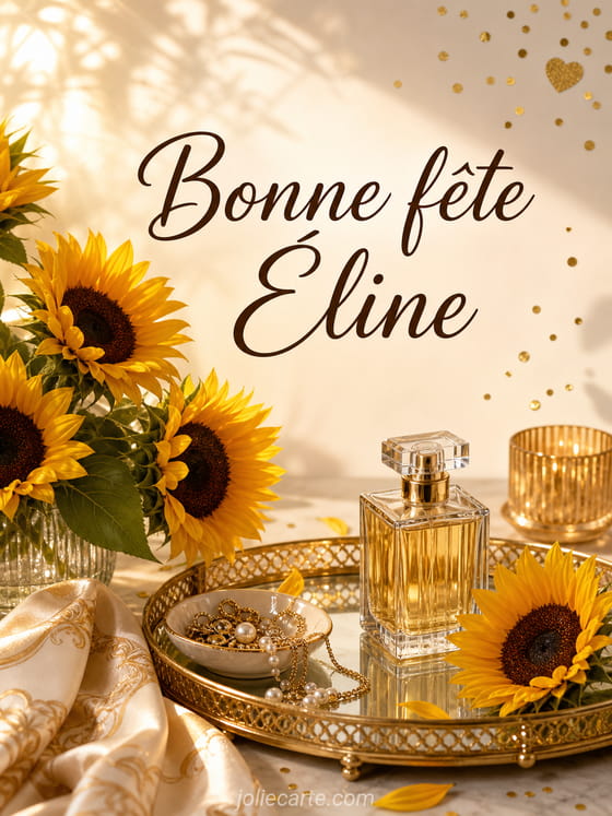 Carte bonne fête Éline
